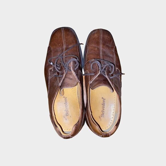 Studio Belvedere Brown Leather Shoes Size 10 D - Picture 1 of 5